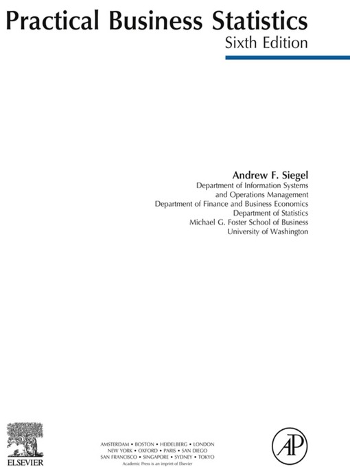 Title details for Practical Business Statistics, Student Solutions Manual (e-only) by Andrew F. Siegel - Available